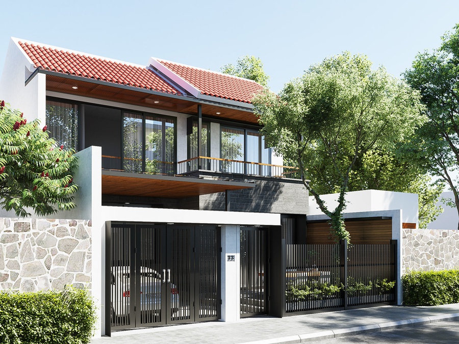 20+ Mẫu thiết kế nhà ống 2 tầng đẹp, hiện đại và Kinh nghiệm xây nhà ống