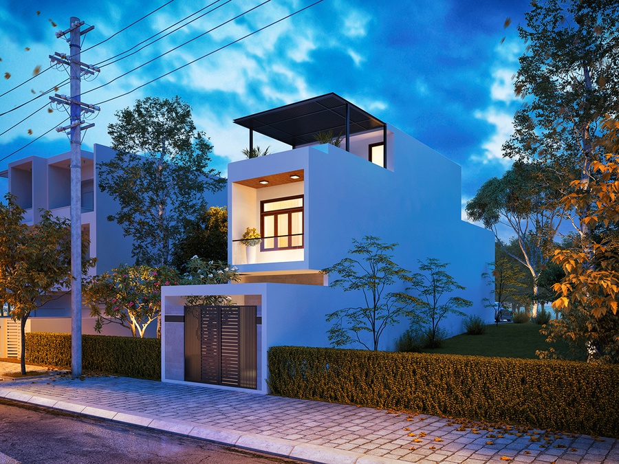 20+ Mẫu thiết kế nhà ống 2 tầng đẹp, hiện đại và Kinh nghiệm xây nhà ống