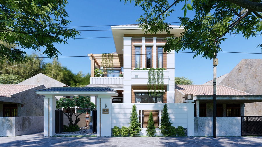 20+ Mẫu thiết kế nhà ống 2 tầng đẹp, hiện đại và Kinh nghiệm xây nhà ống