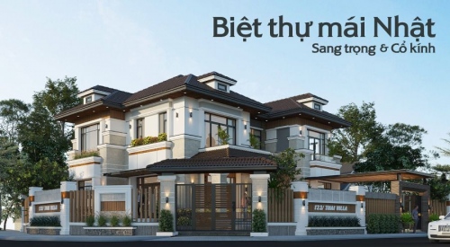 30+ Mẫu thiết kế biệt thự mái Nhật đẹp, hiện đại và sang...