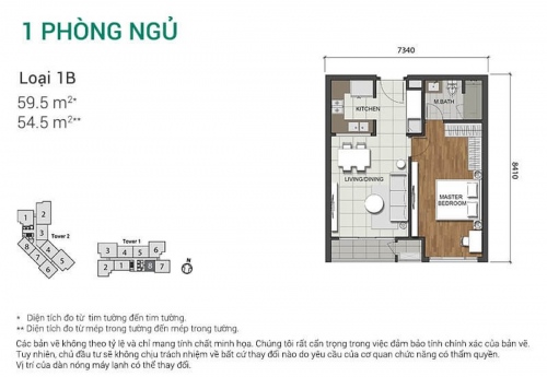 Bản vẽ mặt bằng căn hộ chung cư Estella Heights - Toà 1