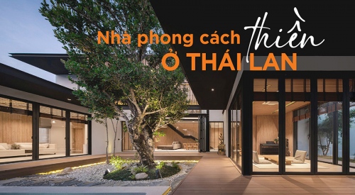 Ngôi nhà hiện đại yên bình theo phong cách thiền ở Thái Lan có sân vườn và hồ bơi