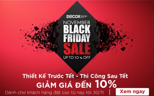 Sale up to 10% cho chương trình thiết kế trước tết – thi công sau tết